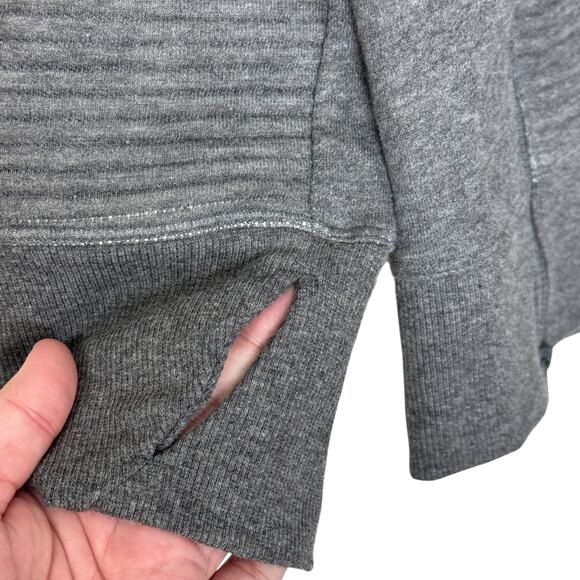 All in Motion Gray Funnel Neck Pullover Sweatshirt XXL Ribbed Stretch Knit NWT - Picture 13 of 14
